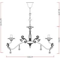 Люстра Artelamp Angelina A5349LM-8WH Белая — фото 6, Люстры