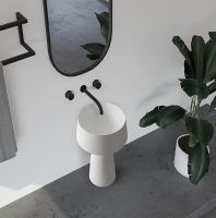 Раковина Abber Stein 50 AS2508 Белая матовая — фото 4, Раковины напольные