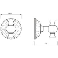 Держатель цепочки высокого бачка Migliore Luxor 26150 Золото — фото 4, Прочие аксессуары и комплектующие