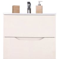 Тумба с раковиной Orange Line 60 Li-60Tua+Ra подвесная Айвори матовый — фото 1, Тумбы с раковиной