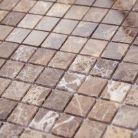 Мозаика Caramelle mosaic Pietrine 4 мм Emperador Dark MAT 29,8x29,8 см — фото 2, Мозаика