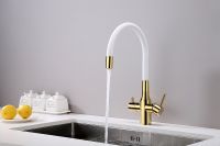 Товар: Смеситель для кухни Paulmark Salix Sa213419-Gw Золото Белый - фото 3 Смеситель для кухни Paulmark Salix Sa213419-Gw Золото Белый — фото 3, Смесители для кухни