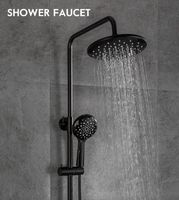 Душевая система Frap H49-6 F2449-6 Черная матовая Хром — фото 11, Душевые стойки