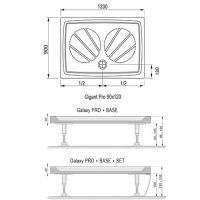 Душевой поддон из искусственного камня Ravak Gigant Pro 120x90 XA03G701010 Белый — фото 4, Душевые поддоны из искусственного камня