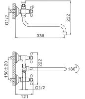 Товар: Смеситель для ванны Frap H20 F2220 универсальный Хром - фото 9 Смеситель для ванны Frap H20 F2220 универсальный Хром — фото 9, Смеситель для ванны