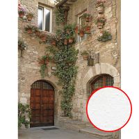 Фреска Ortograf Городской пейзаж 4620 Фактура бархат FX Флизелин (2*2,7) Бежевый/Зеленый, Город/Цветы — фото 1, Фрески