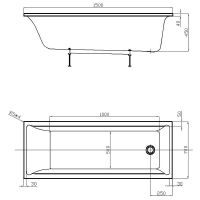 Акриловая ванна Aquatek Eco-friendly Лайма 150х70 LAI150-0000001 без панелей, каркаса и слив-перелива — фото 4, Ванны