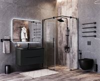 Тумба с раковиной Bond Wave 80 T01807-S05B подвесная Графит матовый — фото 17, Тумбы с раковиной