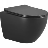 Унитаз Boheme Nero 961/2 подвесной Черный матовый без сиденья — фото 1, Унитазы