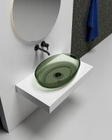 Товар: Раковина-чаша Abber Kristall 60 AT2801Vesuvian Оливковая - фото 3 Раковина-чаша Abber Kristall 60 AT2801Vesuvian Оливковая — фото 3, Раковины накладные