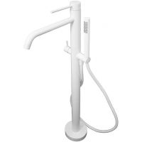 Смеситель для ванны Paffoni Light Белый матовый арт-LIG032BO — фото 1, Смесители напольные