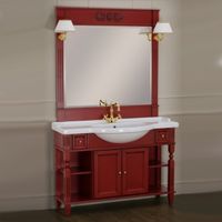 Тумба под раковину Migliore Kantri 120 26729 Бордовая — фото 2, Тумбы под раковину