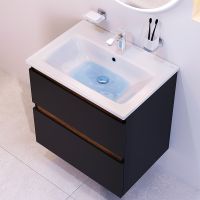 Тумба под раковину AM.PM X-Joy 65 M85AFHX0652BM подвесная Черная матовая — фото 10, Тумбы под раковину