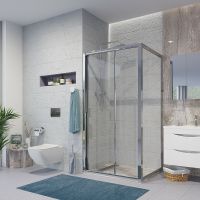 Душевая дверь Niagara Nova 110 NG-62-11A профиль Хром стекло прозрачное — фото 3, Душевые двери в нишу