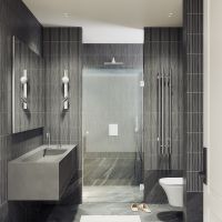 Душевая дверь Maybah Glass MGD-507-4 705x1950 на петлях Хром глянцевый стекло прозрачное — фото 2, Душевые двери в нишу