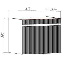 Тумба под раковину Runo Модена 65 00-00001424 подвесная Железный камень Белая — фото 5, Тумбы под раковину