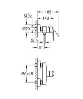 Товар: Смеситель для душа Grohe Eurosmart 33555003 Хром - фото 4 Смеситель для душа Grohe Eurosmart 33555003 Хром — фото 4, Смеситель для душа