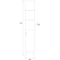 Товар: Шкаф пенал Onika Тимбер 30.01 403066 Белый матовый Дуб сонома - фото 7 Шкаф пенал Onika Тимбер 30.01 403066 Белый матовый Дуб сонома — фото 7, Мебель для ванной
