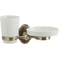 Стакан для зубных щеток с мыльницей Veragio Stanford VR.STD-7743.BR Бронза — фото 1, Стаканы для зубных щеток