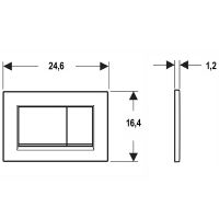 Клавиша смыва Geberit Sigma 30 115.883.16.1 Черный матовый — фото 2, Кнопки смыва