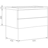 Товар: Тумба под раковину Marka One Mix 60П У76460 подвесная Чикаго светло-серый - фото 3 Тумба под раковину Marka One Mix 60П У76460 подвесная Чикаго светло-серый — фото 3, Тумбы под раковину