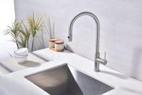 Смеситель для кухни Paulmark Galant Ga213077-BS Брашированная сталь — фото 2, Смесители для кухни