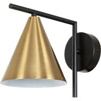 Настенный светильник Artelamp Jacob A7029AP-1BK Полированная медь Черный — фото 1, Светильники