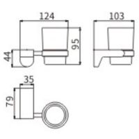 Стакан для зубных щеток CeramaLux Neo 51002 Хром — фото 2, Мыльницы