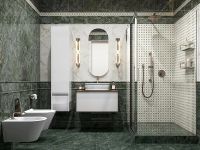 Керамический бордюр Kerama Marazzi Серенада зеленый глянцевый обрезной SPA057R 2,5х30 см — фото 2, Керамическая плитка