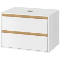 Тумба под раковину Excellent Tuto 80 MLEX.0104.800.WHBL подвесная Белый Дуб — фото 1, Мебель для ванной