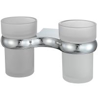 Стакан для зубных щеток WasserKRAFT Berkel K-6828D двойной Хром — фото 1, Стаканы для зубных щеток