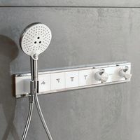 Смеситель для душа Hansgrohe RainSelect c термостатом Белый Хром арт-15356400 — фото 2, Встраиваемые смесители для душа