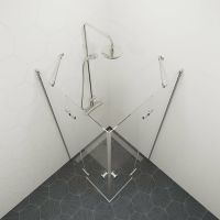 Душевой уголок Triton Дельта-Хром 90х90 Щ0000054216 профиль Хром стекло прозрачное — фото 6, Душевые уголки