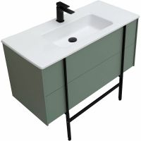 Тумба под раковину Allen Brau Reality 100 1.32007.CGM подвесная Олива матовая — фото 24, Тумбы под раковину