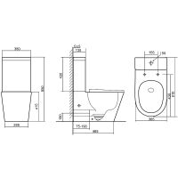 Унитаз компакт Triton Corso CO-3906 Щ0000057974 с бачком и сиденьем Микролифт — фото 12, Унитазы