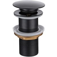 Донный клапан Allen Brau Priority 5.31024-31 click-clack Черный матовый — фото 1, Донные клапаны