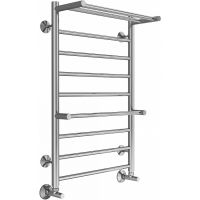 Водяной полотенцесушитель Terminus Анкона П8 500x800 4670078529978 с полкой Хром, нижнее подключение, G 1/2" ВР — фото 1, Водяные полотенцесушители