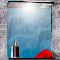 Зеркало Бриклаер Лофт 45 4627125413322 с подсветкой Метрополитен грей с клавишным выключателем — фото 1, Мебель для ванной