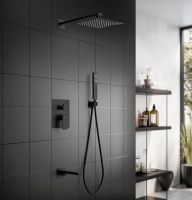 Товар: Душевая система Aquatek Лира AQ1473MB Черная матовая - фото 4 Душевая система Aquatek Лира AQ1473MB Черная матовая — фото 4, Встраиваемые душевые комплекты