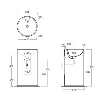 Товар: Раковина Simas Top E Lavabi D Arredo 51 GTEbi*1 Белая - фото 6 Раковина Simas Top E Lavabi D Arredo 51 GTEbi*1 Белая — фото 6, Раковины напольные