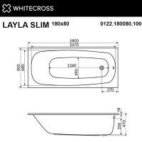 Товар: Акриловая ванна Whitecross Layla Slim 180x80 0122.180080.100.RELAX.CR с гидромассажем - фото 9 Акриловая ванна Whitecross Layla Slim 180x80 0122.180080.100.RELAX.CR с гидромассажем — фото 9, Ванны