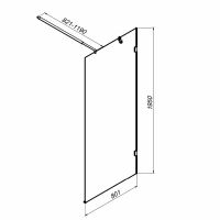Товар: Душевая перегородка AM.PM X-Joy 80 W94WI-80-F1-BTE профиль Черный стекло прозрачное - фото 8 Душевая перегородка AM.PM X-Joy 80 W94WI-80-F1-BTE профиль Черный стекло прозрачное — фото 8, Душевые перегородки
