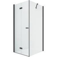 Душевой уголок New Trendy New Soleo Black 90х70 L D-0235A/D-0113B профиль Черный стекло прозрачное — фото 1, Прямоугольные душевые уголки