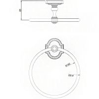 Кольцо для полотенца Bronze de Luxe Royal R25004 Бронза — фото 3, Полотенцедержатели