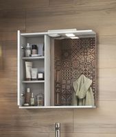 Зеркало со шкафом Vigo Diana 60 L z.DIA.60.L.El с подсветкой Белое — фото 2, Зеркальные шкафы в ванную