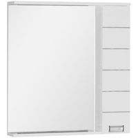 Зеркало со шкафом Aquanet Доминика 80 171081 с подсветкой R Белое — фото 1, Зеркальные шкафы в ванную