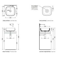 Раковина-чаша Flaminia Flag 40 FG40A Белая — фото 3, Раковины