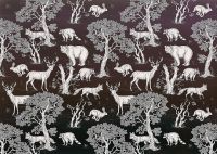 Фреска Ortograf Flora 31283 Фактура флок FLK Флизелин (3,8*2,7) Черный/Коричневый/Белый, Животные/Деревья — фото 2, Фрески