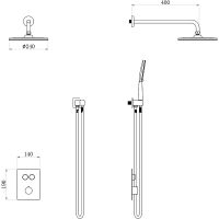 Товар: Душевая система beWash BV0ITSS226 с термостатом Хром - фото 3 Душевая система beWash BV0ITSS226 с термостатом Хром — фото 3, Душевое оборудование. Душевая программа