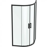 Душевой уголок Ideal Standard Connect 2 100х100 K9252V3 профиль Черный стекло прозрачное — фото 1, Душевые уголки четверть круга